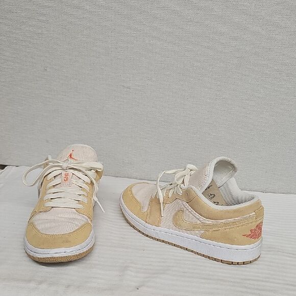 NIKE AIR JORDAN 1 LOW SE TWINE WOMENS SNEAKERS BFPM-04-148 - Picture 1 of 10